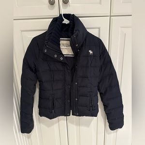 Abercrombie and Fitch womens XS navy jacket. Excellent condition.